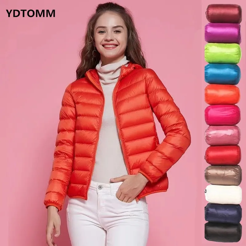 Top Trends: 2022 Ultra Thin Down Jacket Winter 7XL Size Turtleneck Clothes Women Fashion Duck Feather Ultra Light Overcoat Harajuku Shoppable Styles