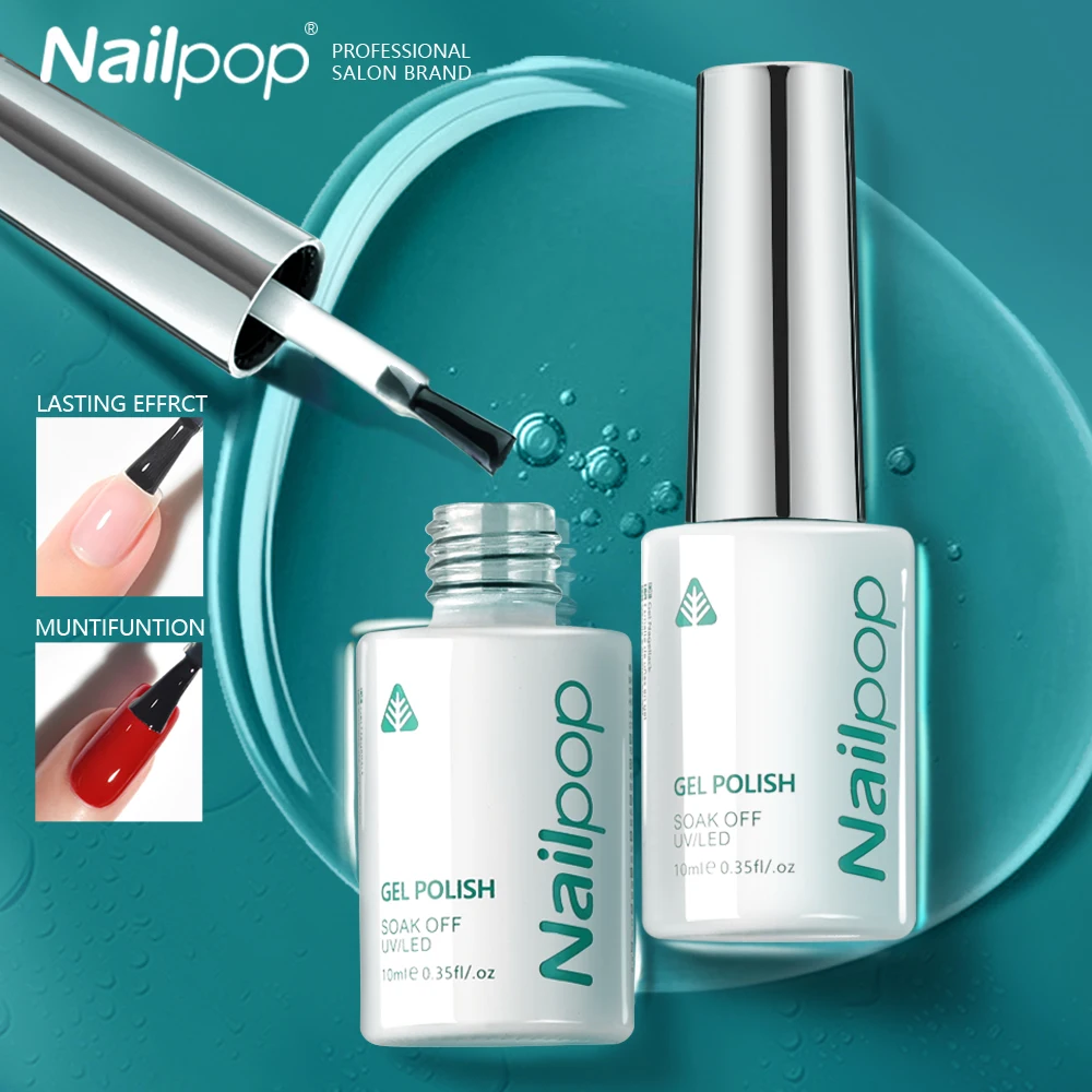 Top Trends: NAILPOP No Wipe Top Coat Base Coat Primer UV Gel Polish Design Enhancer Varnish Reinforcement Gel Soak Off UV LED Nail Art Tool Shoppable Styles