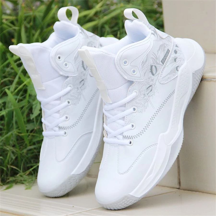 Top Trends: 2024 White Basketball Shoes Male Basketball Culture Outdoor Sports Shoes Man Leather Sneakers Walking Shoe Chaussures De Basket Shoppable Styles