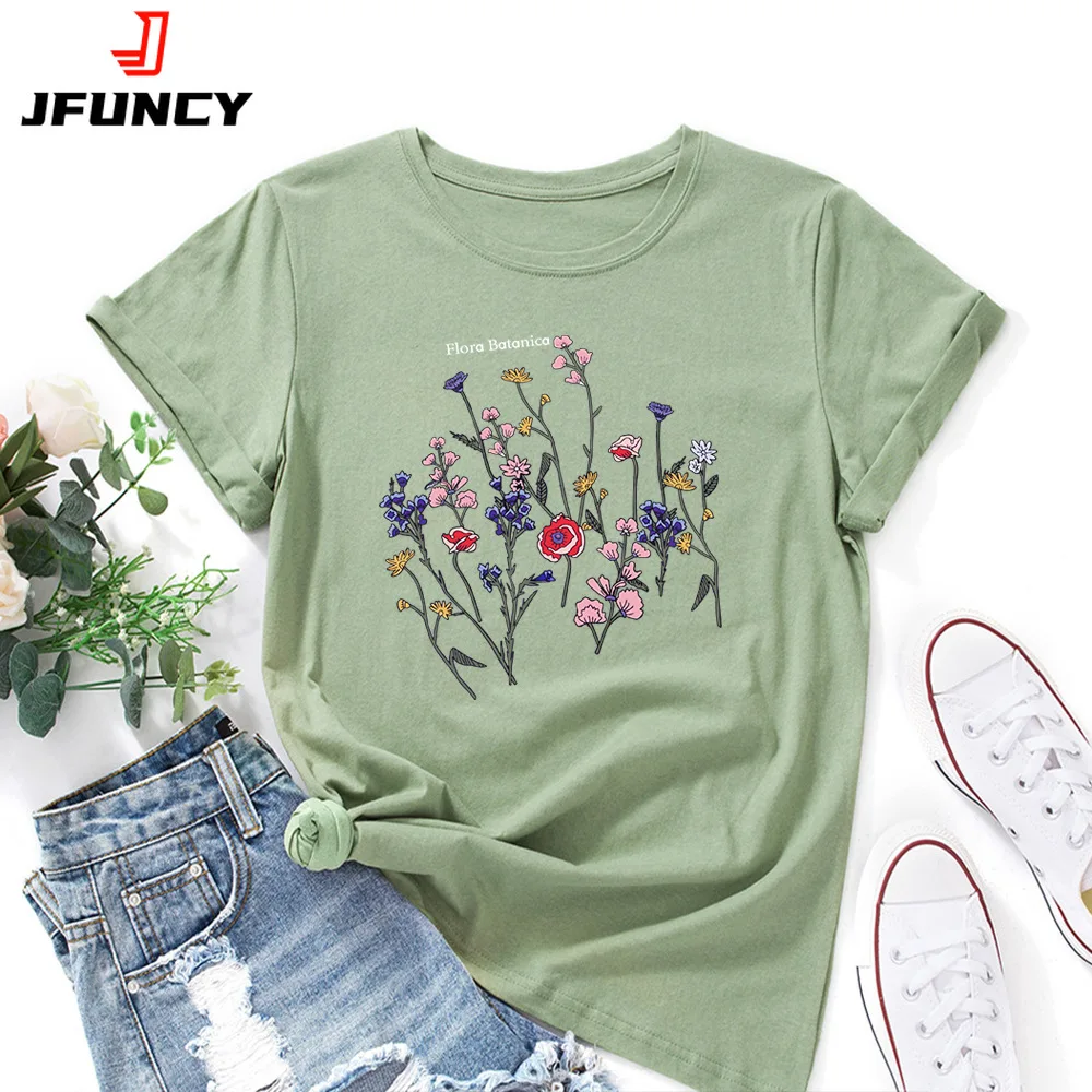 Top Trends: JFUNCY Oversized Women&#039;s T-shirt Graphic T Shirt Women Short Sleeve Tee Top Summer Cotton Female Tshirt Harajuku Woman Clothing Shoppable Styles