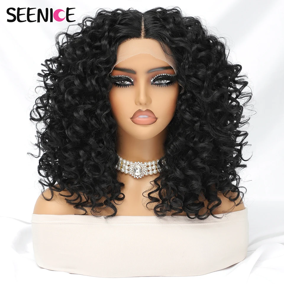 Top Trends: Short Afro Kinky Curly Wig Synthetic Lace Front Wigs For Women Black Glueless Blonde Orange Female Heat Resistant Natural Hair Shoppable Styles