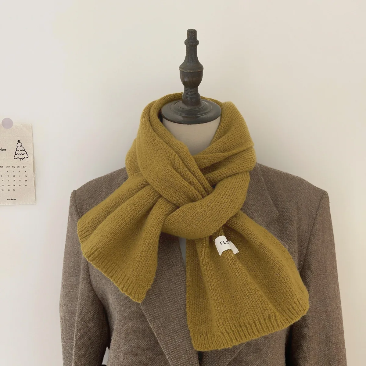 Top Trends: Solid Color Warm Scarf Female Autumn Winter All-Match Woolen Soft Waxy Couple Japanese Version Of School Versatile Tide Scarf Shoppable Styles