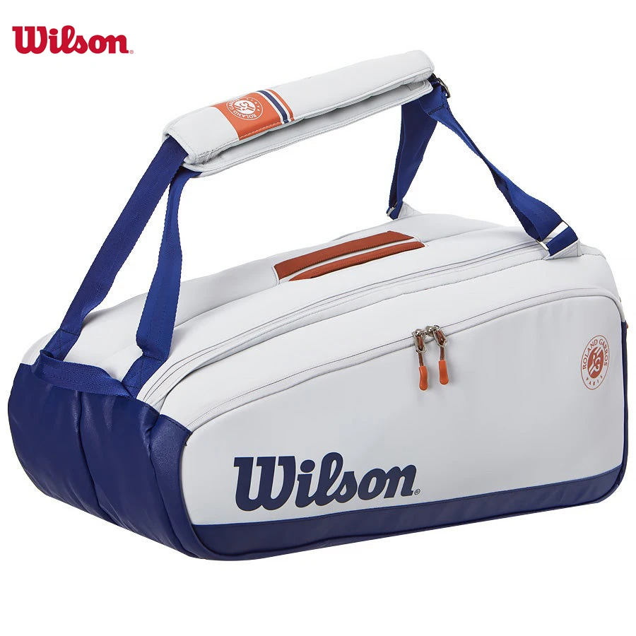 Top Trends: Wilson Roland Garros Tour Premium Team 9-12pcs Large Tennis Racket Bag Heat Insulation Tennis Racquet Bag With 3 Compartments Shoppable Styles