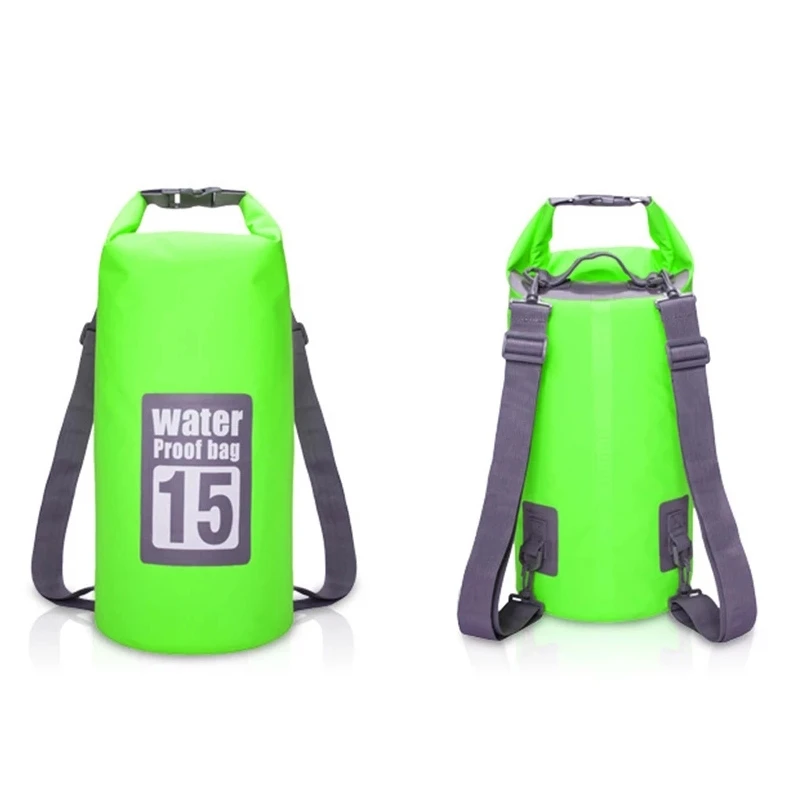 Top Trends: 5L 10L 15L 20L Outdoor PVC Waterproof Dry Backpack Water Floating Bag Roll Top Sack For Kayaking Rafting Boating River Trekking Shoppable Styles