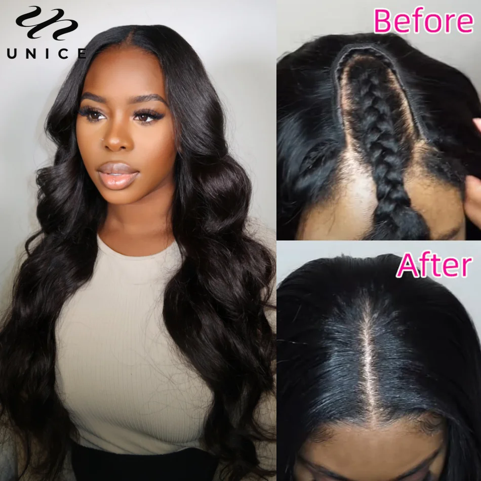 Top Trends: UNice Hair Body Wave U Part Wig / Thin V Part Wig Human Hair Glueless Wig No Glue No Leave Out Lace V-Part Wig Like A Sew In Shoppable Styles