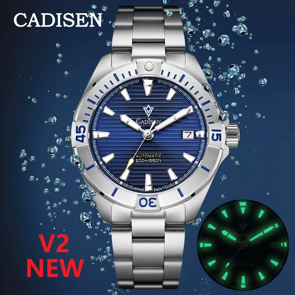 Top Trends: CADISEN NEW Top Brand Sports Men Mechanical Wristwatch Luxury Automatic NH35 Watch Men&#039;s Stainless Steel 200M Waterproof Clock Shoppable Styles