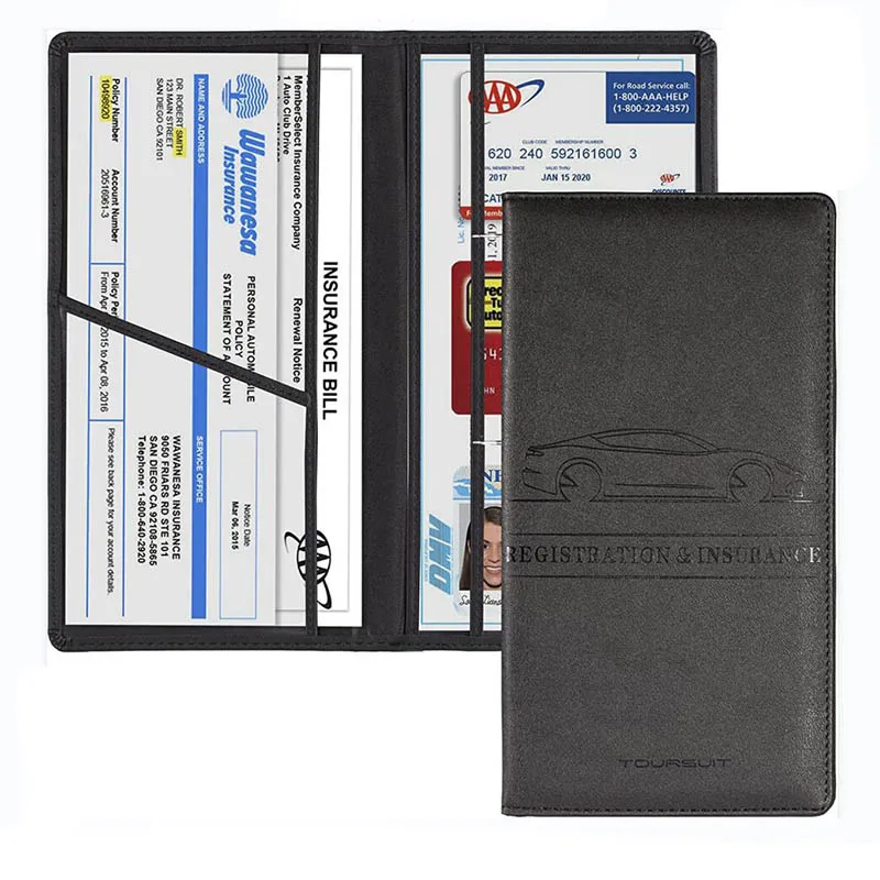 Top Trends: PU Leather Car Registration Case Driver License Insurance Files Holder For Vehicle Documents Cover Organizer Men Women Shoppable Styles