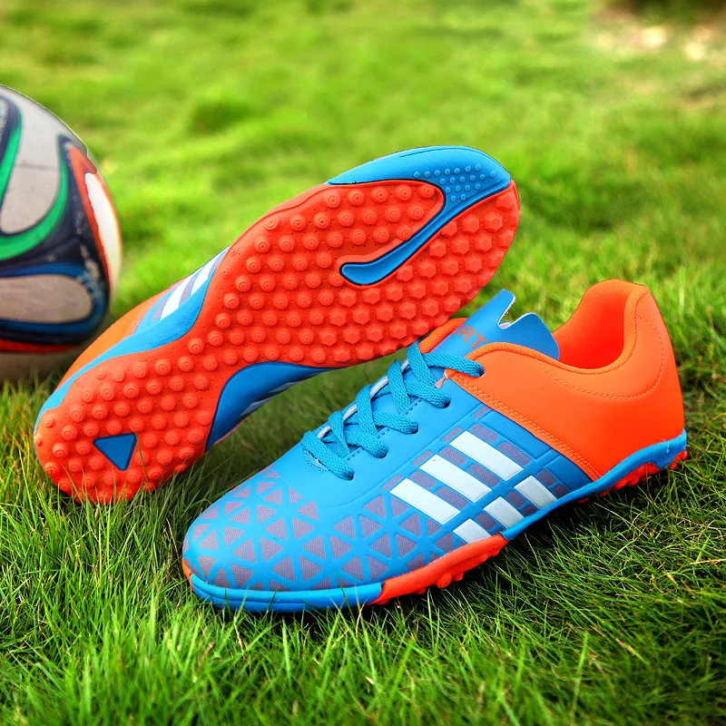 Top Trends: Letter Printed Kids Soccer Shoes Cleats Indoor Turf Futsal Shoes Boys Green Long Spike Football Shoes Children Zapatos De Futbol Shoppable Styles