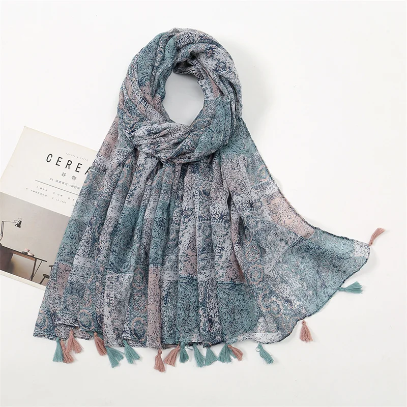 Top Trends: 2023 Fashion Thin Tassel Viscose Shawl Scarf For Women Luxury Design Neckerchief Wrap Pashmina Muslim Hijab Echarpes 180*90Cm Shoppable Styles