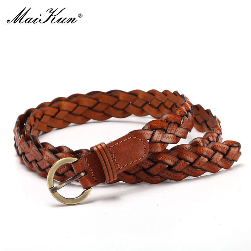 Top Trends: Maikun Fashion Ladies Woven Candy Belt Alloy Pin Buckle Women's Thin Belt Shoppable Styles