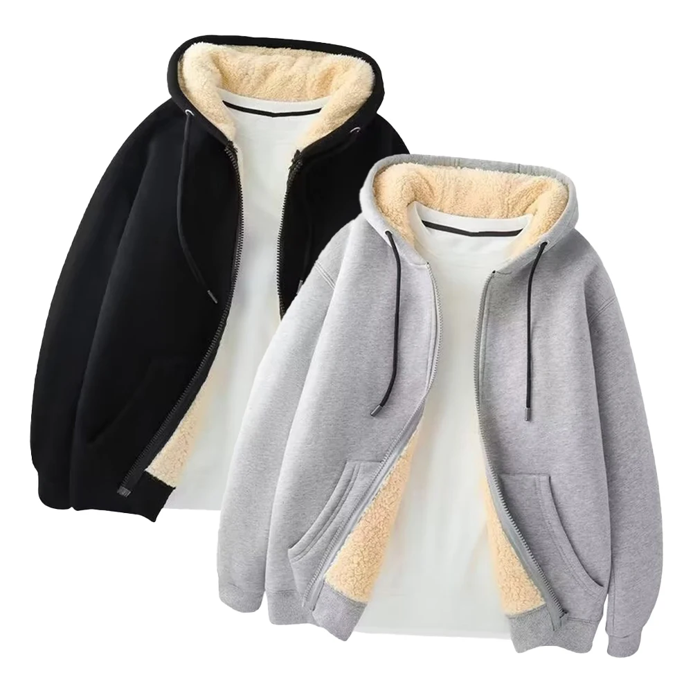 Top Trends: Men Fleece Warm Coats Full Zip Tops Jacket Long Sleeve Hoodies Hooded Sweatshirt Coat Casual Comfortable Breathable Outwear Shoppable Styles