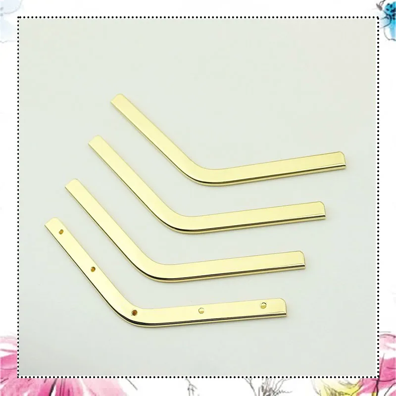 Top Trends: 20Pcs 14cm Bag Strip Corner Screws Clip Edges Protector Metal Buckle Bag Purse Decoration Corners DIY Leather Crafts Accessories Shoppable Styles