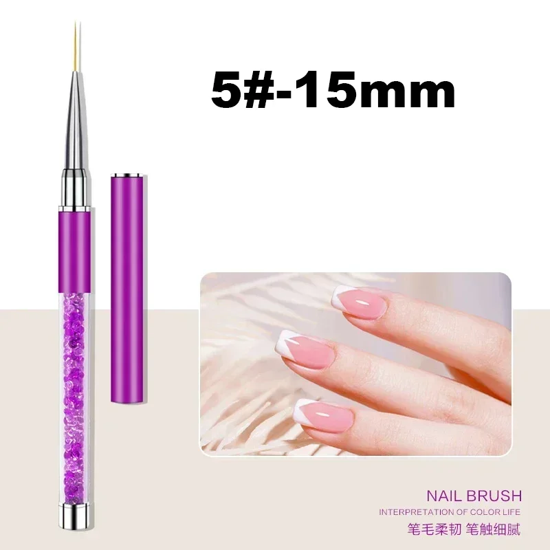 Top Trends: Nail Art Brush Liner Stripe Flower Drawing Painting Pen Acrylic UV Gel Extension Nail Grids Brush DIY Drawing Manicure Tools Shoppable Styles - Image 3