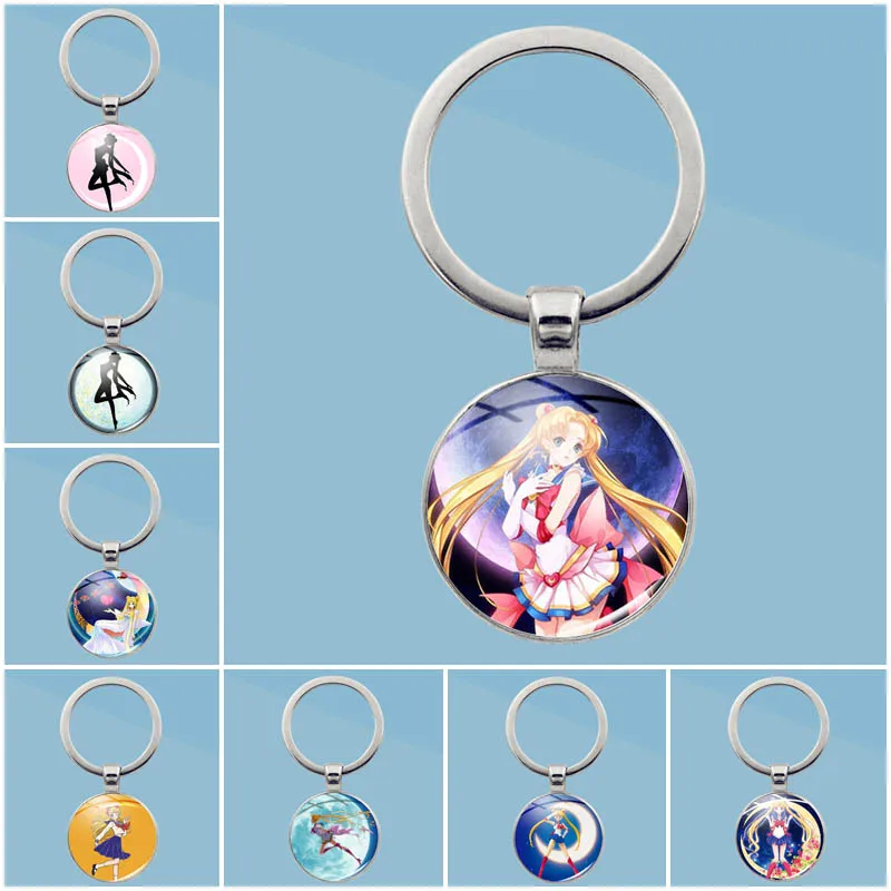 Top Trends: Fashion Anime Sailor Moon Art Photo Keychain Cute Cartoon Sukino Usagi Pendant Keychain School Bag Jewelry Birthday Gift Wholesa Shoppable Styles