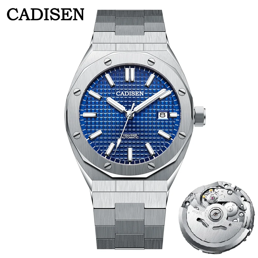 Top Trends: CADISEN New 42MM Men Watches Mechanical Automatic NH35A Blue Watch Men 100M Waterproof Brand Luxury Casual Business Wristwatch Shoppable Styles