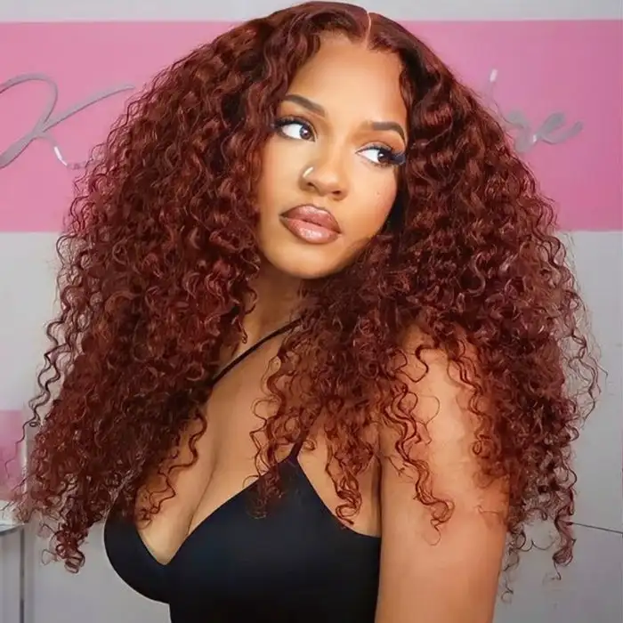 Top Trends: 13x4 HD Reddish Brown Lace Front Wigs Water Wave 4x4 Pre Plucked Human Hair Deep Wave 13x6 HD Lace Wig Glueless For Women Shoppable Styles