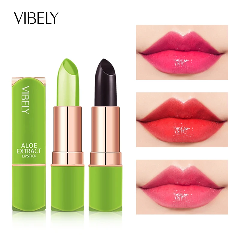 Top Trends: VIBELY Aloe Vera Lipstick Long Lasting Moisturize Lip Gloss Color Changing Jelly Lip Balm Lip Care Beauty Makeup Women Cosmetics Shoppable Styles