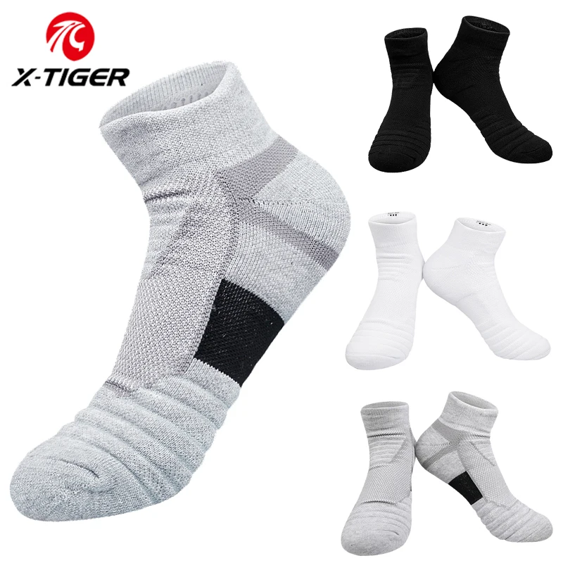 Top Trends: X-TIGER Sports Socks Men Breathable Cotton Cycling Socks Mesh Casual Athletic High Quality Ankle Casual Short Sokken Shoppable Styles