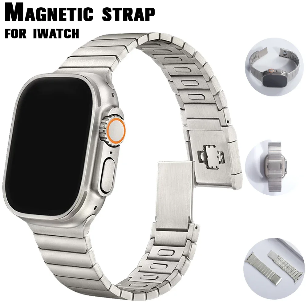 Top Trends: Magnetic Buckle Strap For Apple Watch Ultra 2 Band 49mm 45 44 38mm 40mm Stainless Steel Bracelet For IWatch Series 9 8 7 6 5 SE Shoppable Styles