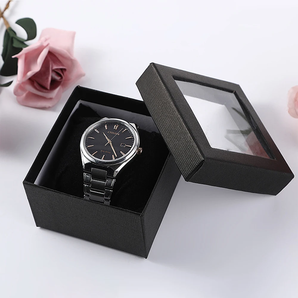 Top Trends: 1 Pcs Watch Box Organizer Men Transparent Window Gift Packaging Bracelet Jewelry Storage Box Watch Exquisite Display Accessories Shoppable Styles