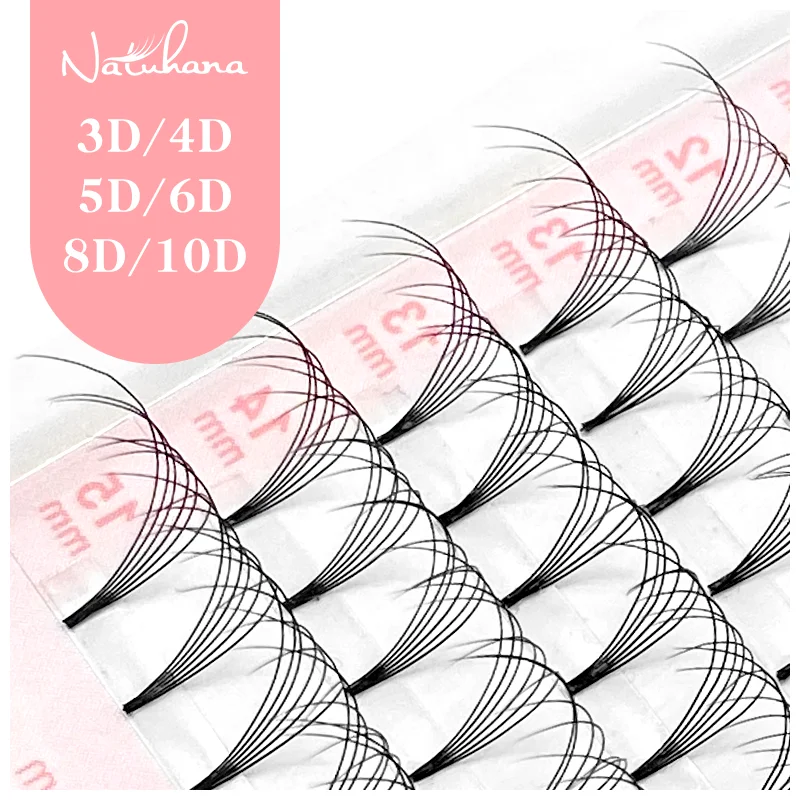 Top Trends: NATUHANA Lashes Korea BASF 3D-10D Pre Made Russian Volume Fan Eyelash Extension Russian Volume Premade Fans Cilios Makeup Tools Shoppable Styles