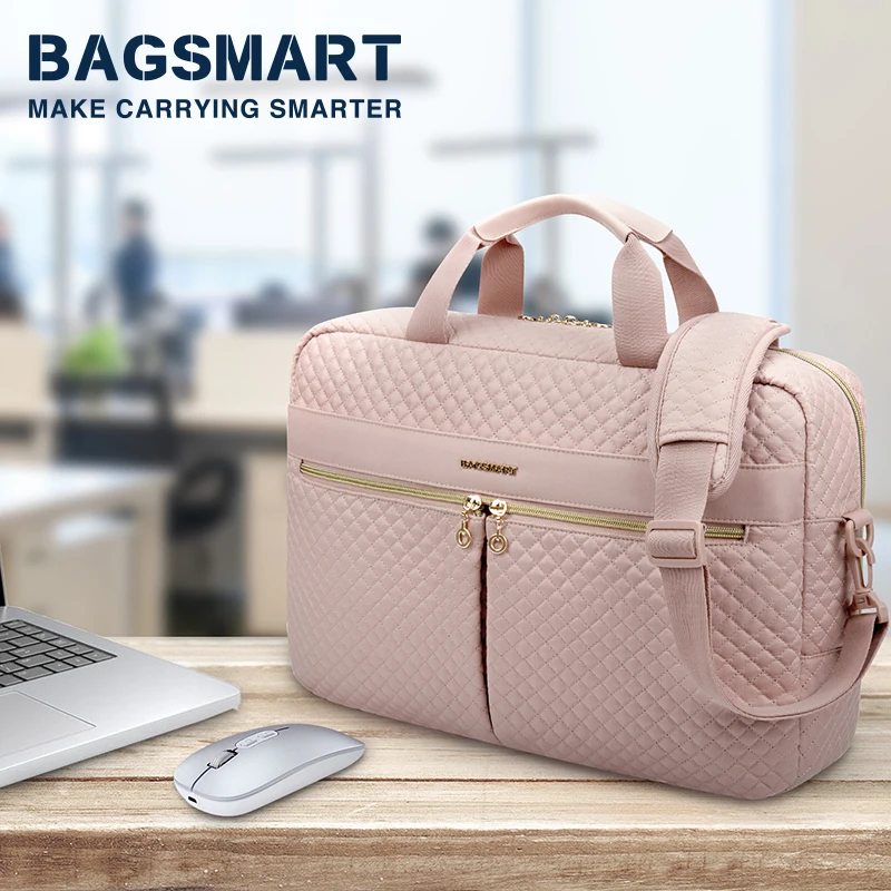 Top Trends: BAGSMART Laptop Bags For Women 15.6 17.3 Inch Notebook Bag For Macbook Air Pro 13 15 Computer Handbag Briefcase Work Bag Shoppable Styles