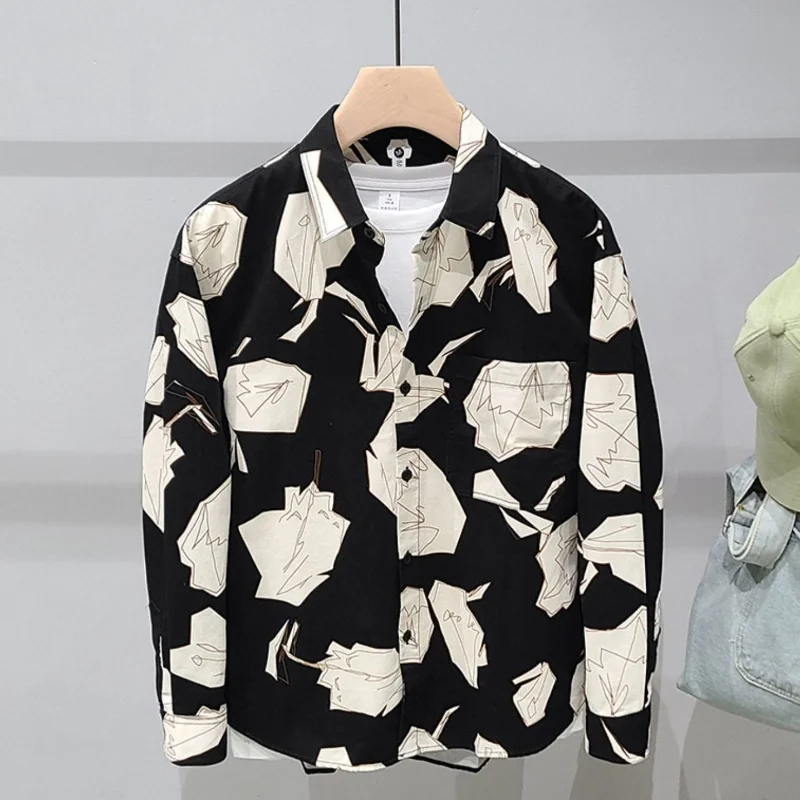 Top Trends: 2023 New Spring And Autumn Seasons Fashion Trend Men's Personalized Print Design Feeling Stupid And Handsome Loose Casual Shirts Shoppable Styles