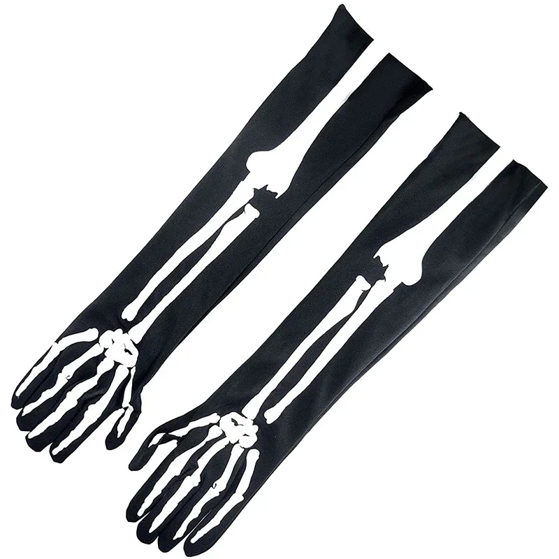 Top Trends: Halloween Skeleton Long Glove Halloween Gloves Cosplay Ghost Face Bones Skeleton Show Glove Performance Costume Wholesale Shoppable Styles - Image 6