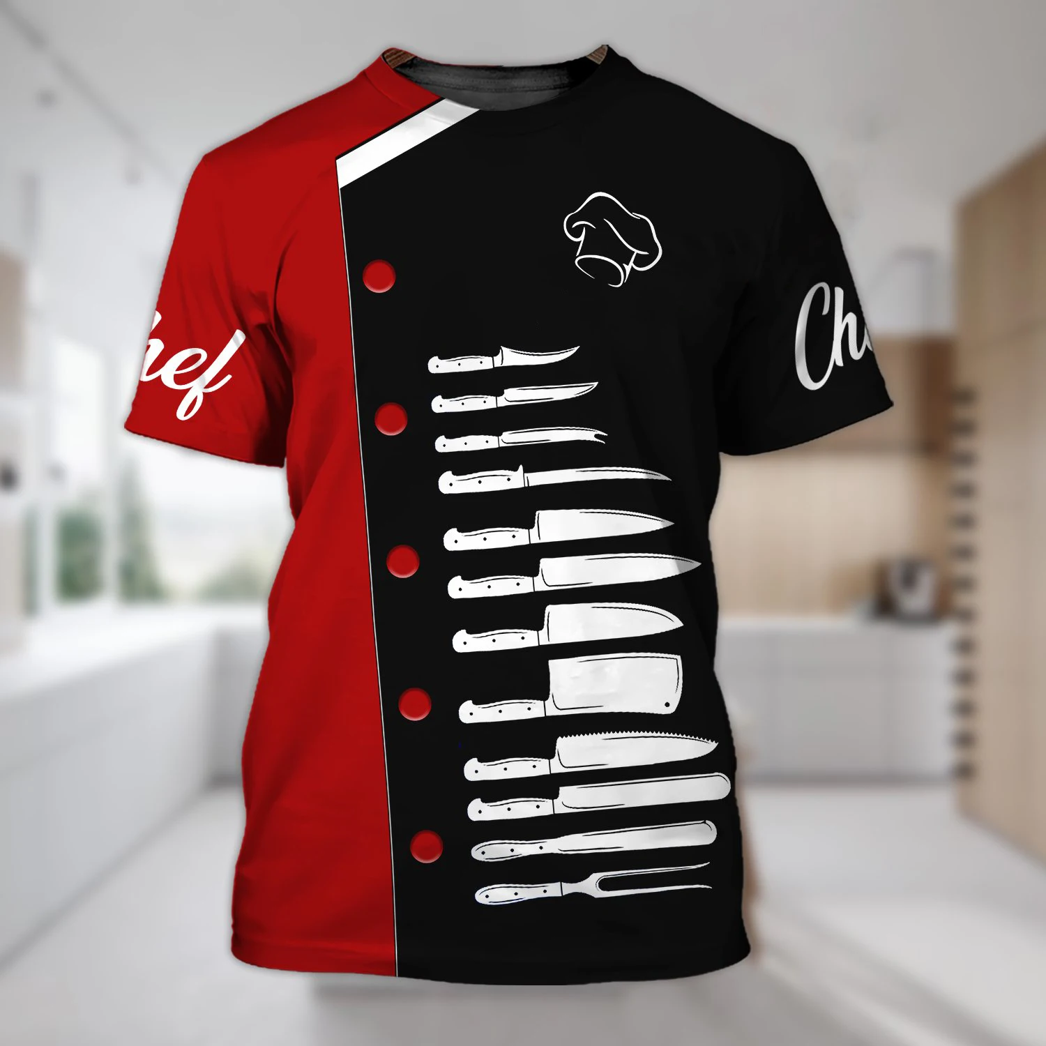 Top Trends: Summer Tide Fashion Chef's Knife Picture Men T-Shirts Casual 3D Print Tees Hip Hop Personality Round Neck Short Sleeve Tops Shoppable Styles - Image 3