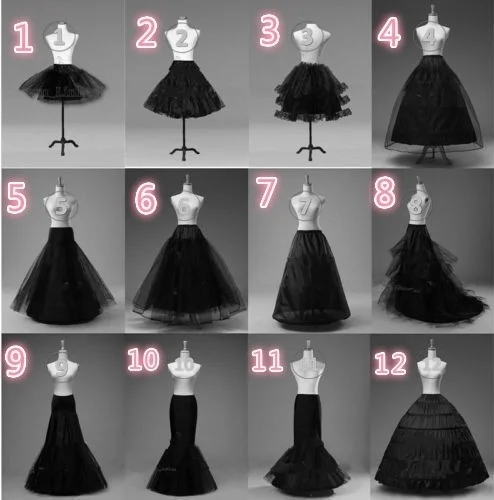 Top Trends: Black Bridal Petticoat Crinoline Underskirt Hoop Hoopless Mermaid Fishtail Stock Shoppable Styles