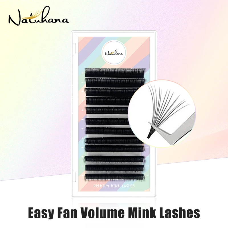 Top Trends: NATUHANA Easy Fan Fast Fanning Volume Lashes Autofans Fake Eyelash Extension Faux Mink Eyelashes For Makeup Tools Shoppable Styles