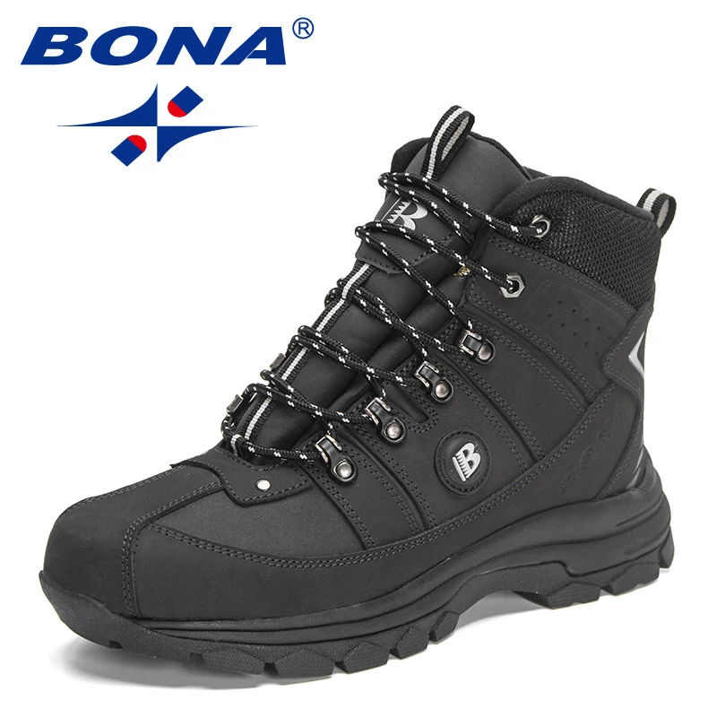 Top Trends: BONA 2022 New Designers Top Quality Outdoor Hiking Shoes Men Winter Non-slip Casual Snow Boots Man Mountain Climbing Footwear Shoppable Styles