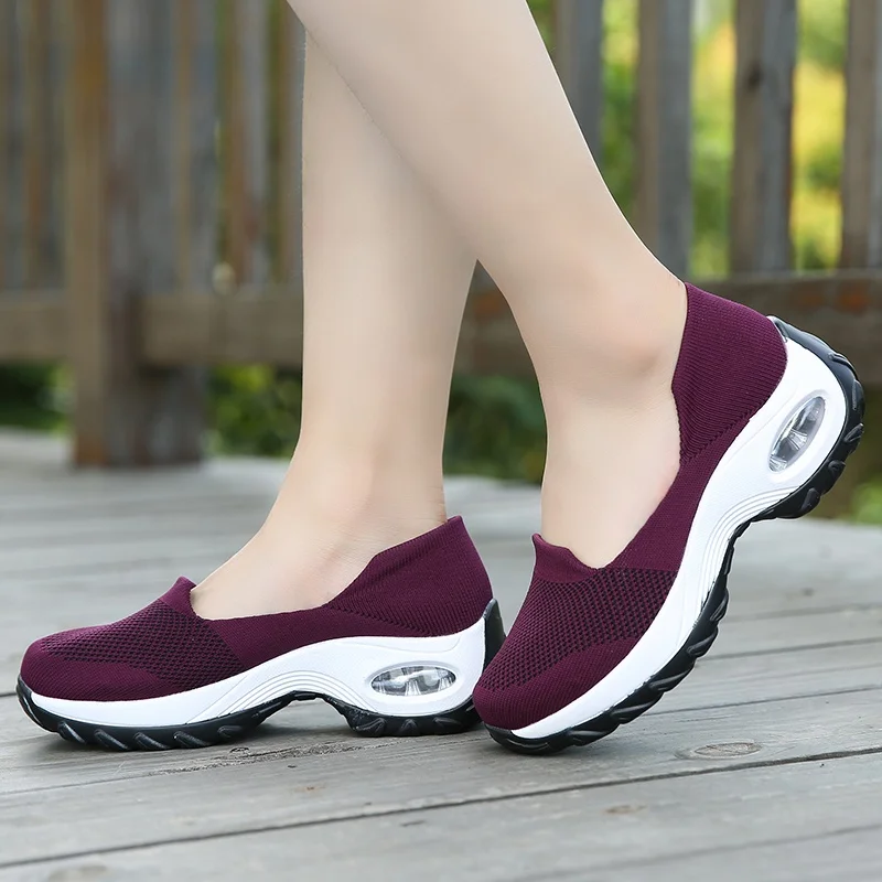 Top Trends: Shoes For Women Casual 2023 Anti Slip Outdoor Thick Sole Sloping Heel Breathable Casual Comfortable Sports Shoes Walking Shoes Shoppable Styles