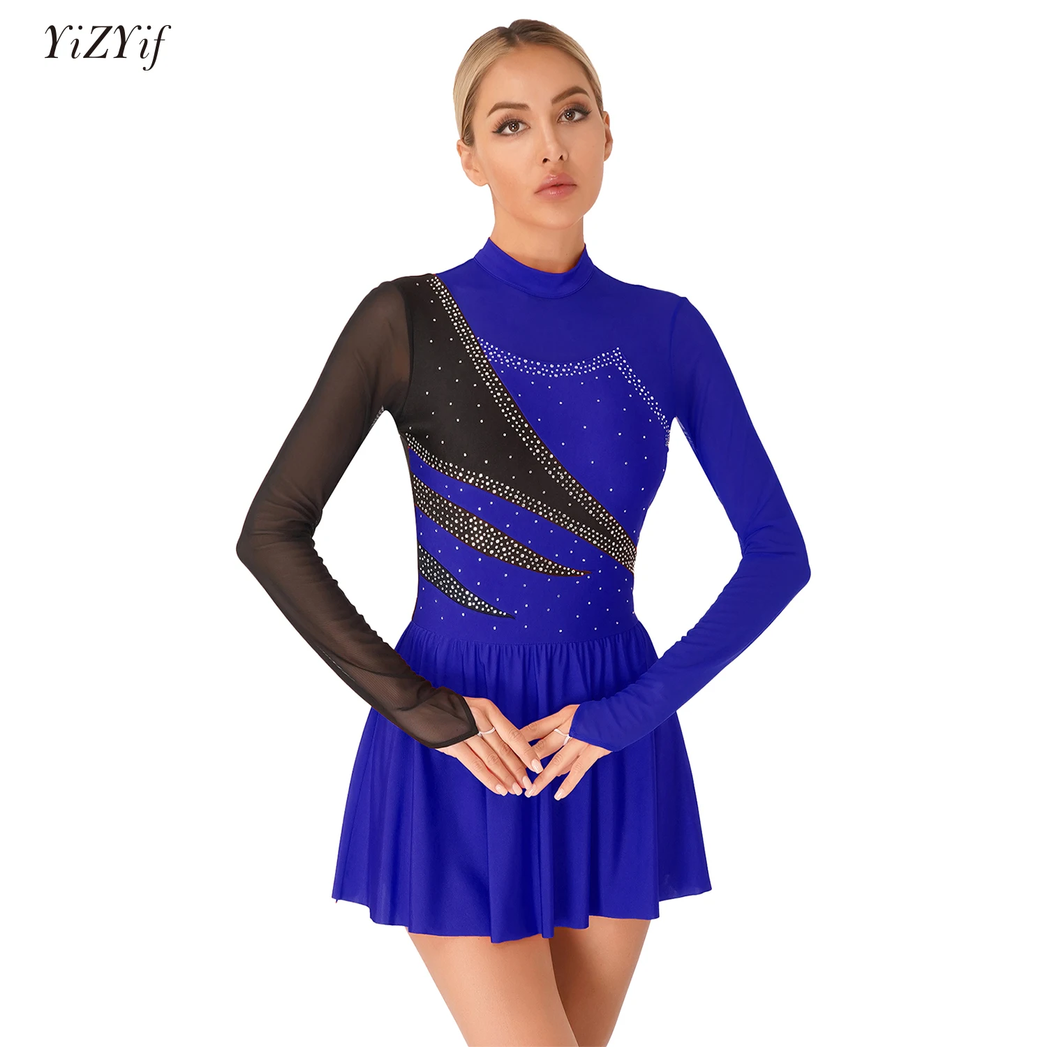 Top Trends: Womens Ballet Tutu Lyrical Dance Dress Dancewear Gymnastics Leotard Long Sleeve Rhinestone Figure Skating Performance Costume Shoppable Styles