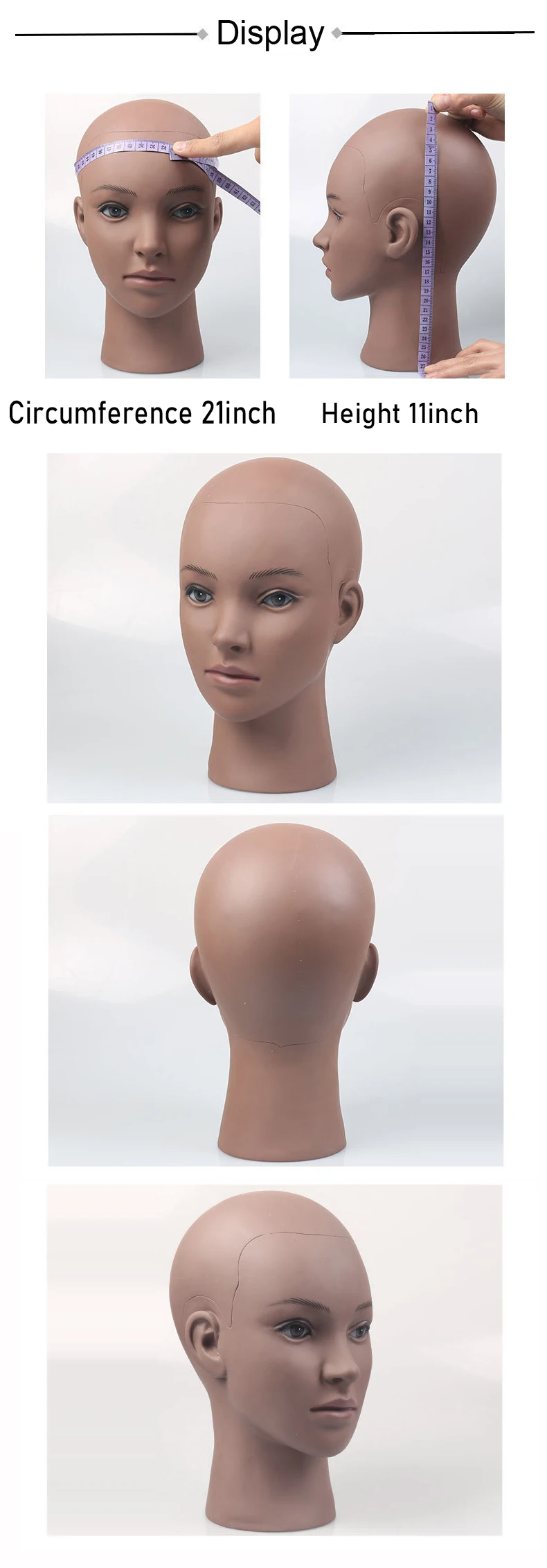 Top Trends: New Female Bald Mannequin Head With Stand To Choose Cosmetology Practice Training Manikin Head For Hair Styling Wigs Making Shoppable Styles - Image 2