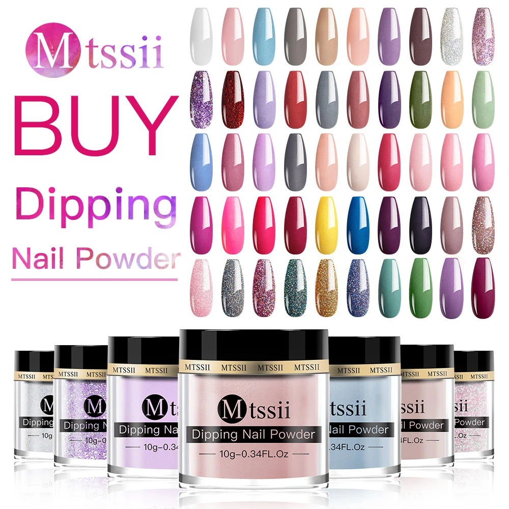 Top Trends: Mtssii Dipping Powder Set Nail Holographic Glitter Dip Powder Nails Set For Manicure Gel Nail Polish 10g Chrome Pigment Powder Shoppable Styles