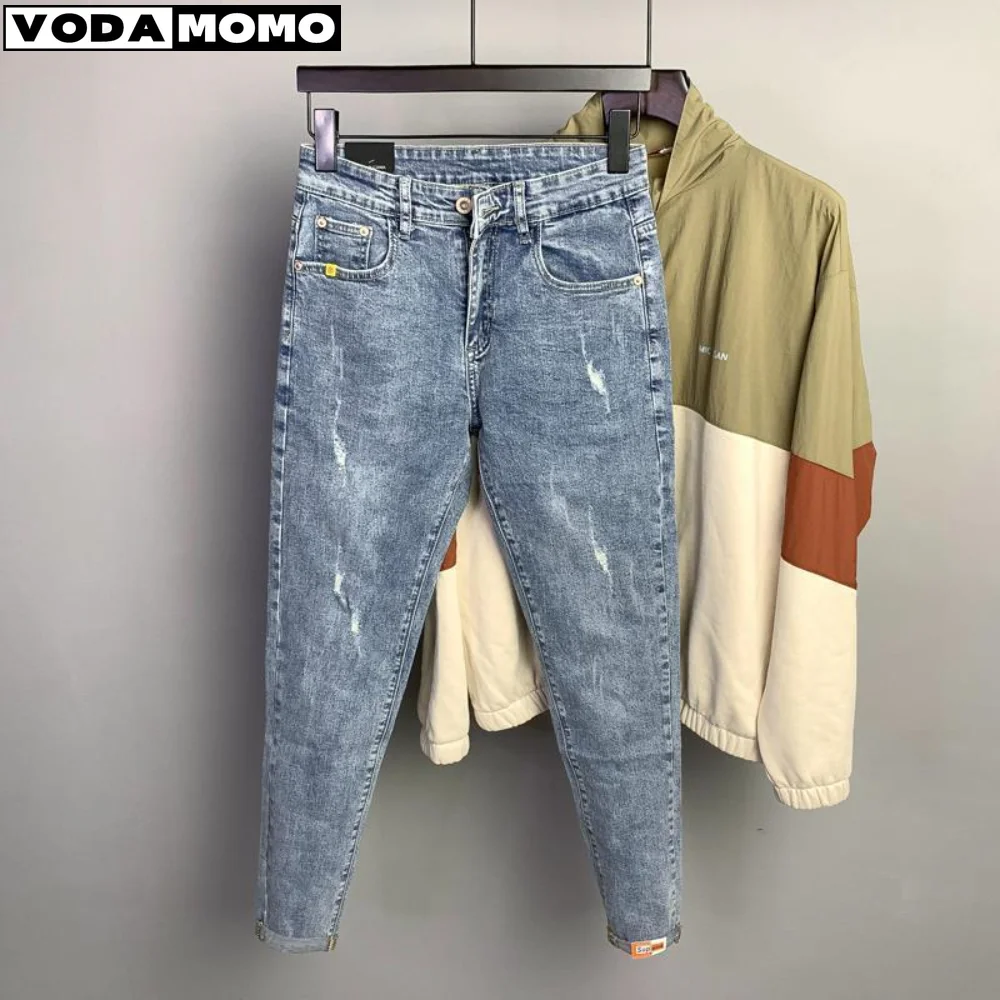 Top Trends: Fashion Designer Men Jeans Retro Stretch Slim Fit Painted Ripped Jeans Men Korean Style Vintage Casual Denim Pants Streetwear Shoppable Styles