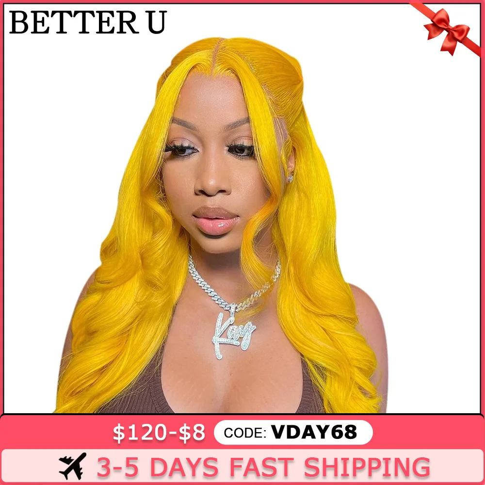 Top Trends: Wear To Go Glueless Wigs Yellow 13x4 13x6 HD Lace Front Wig Brazilian Wigs On Sale Human Hair For Women 613 Colored Wig Better U Shoppable Styles