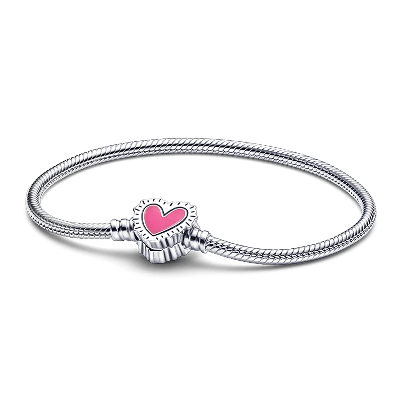 Top Trends: 925 Silver Heart Snake Chain Bracelet For Women Infinite Knot Butterfly Infinity Clasp Femme Bracelet Bangles Jewelry Gift Shoppable Styles - Image 3