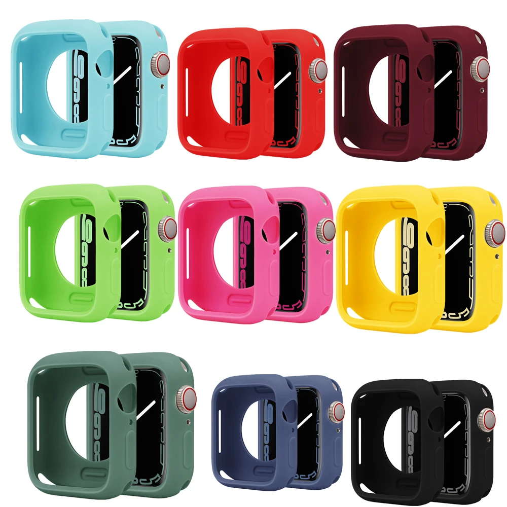 Top Trends: Case For Apple Watch Series8 / 7 / 6 / 5 / 4 / 3 / SE / Soft Silicone Cover Case For IWatch Slim Tpu Bumper Protector 38MM 40 41MM 42 44 45MM Shoppable Styles