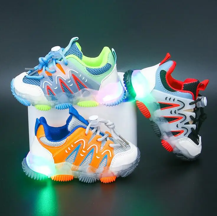 Top Trends: Size 21-30 Children LED Sneakers With Light Up Sole Baby Led Luminous Shoes For Girls / Glowing Lighted Shoes For Kids Boys Tenis Shoppable Styles