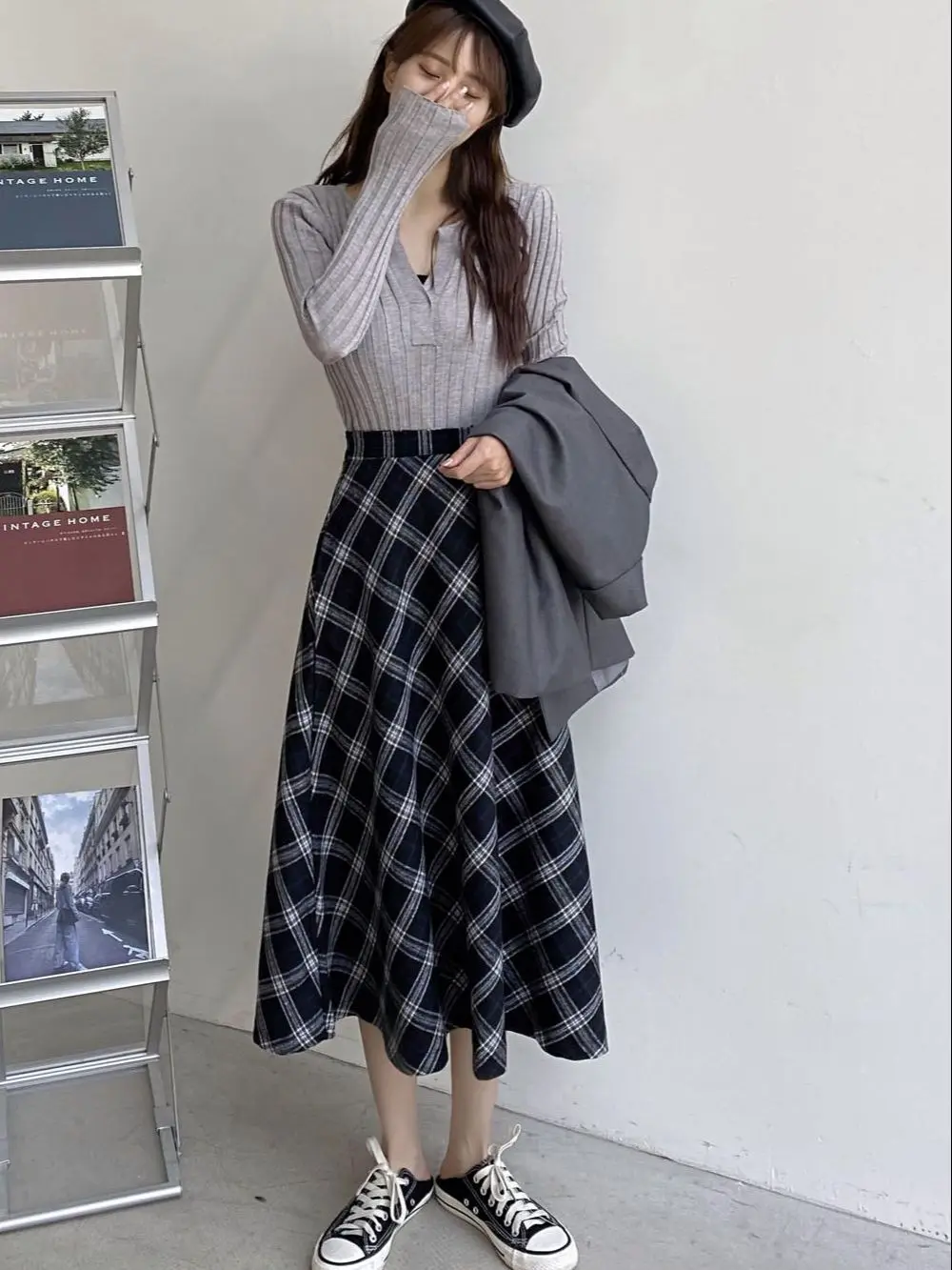 Top Trends: 2024 Winter Maternity Skirt Adjustable Waist Preppy Style Pregnant Woman Plaid Skirts Plus Size Pregnancy Clothes Long Skirts Shoppable Styles