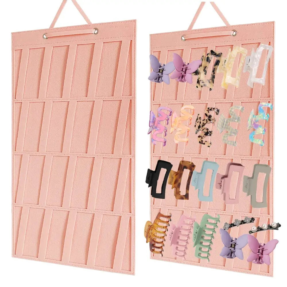 Top Trends: Claw Clip Organizer Hair Clip Organizer Premium Felt Hanging Claws Clips Storage Hanger For Girls Women Hair Clip Display Stand Shoppable Styles