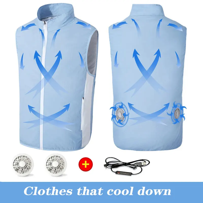 Top Trends: Corrected Sentence: Intelligent Cooling: Sleeveless Air-Conditioned Vest With Fan For Men&#039;s Summer Jacket, A Tool For Air-Condit Shoppable Styles