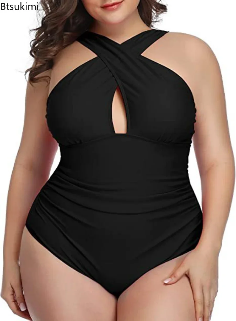 Top Trends: Plus Size 4XL 5XL Sexy One-Piece Swimsuit For Women Fat Ladies Push Up Swimwear Slim Swimming Suits Bathing Beachwear Bikinis Shoppable Styles