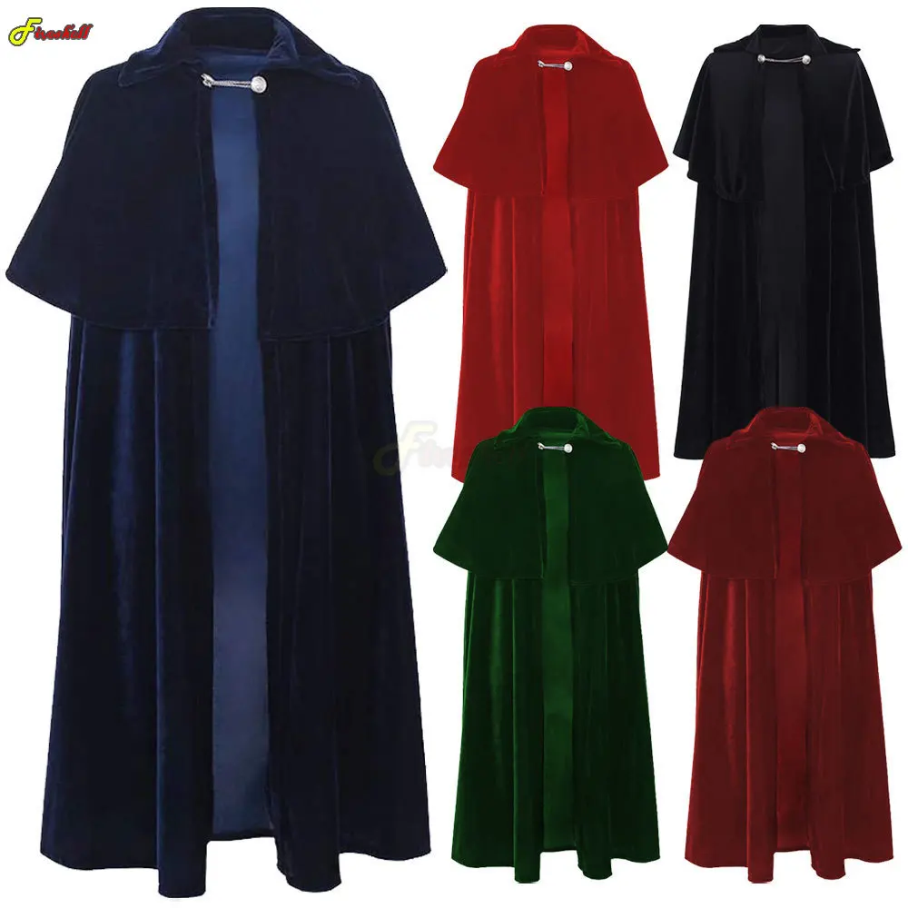 Top Trends: Renaissance Warrior King Medieval Cloak Retro Gothic Knight Stage Ghost Devil Wizard Vampire Costume Cosplay Priest Trench Cape Shoppable Styles