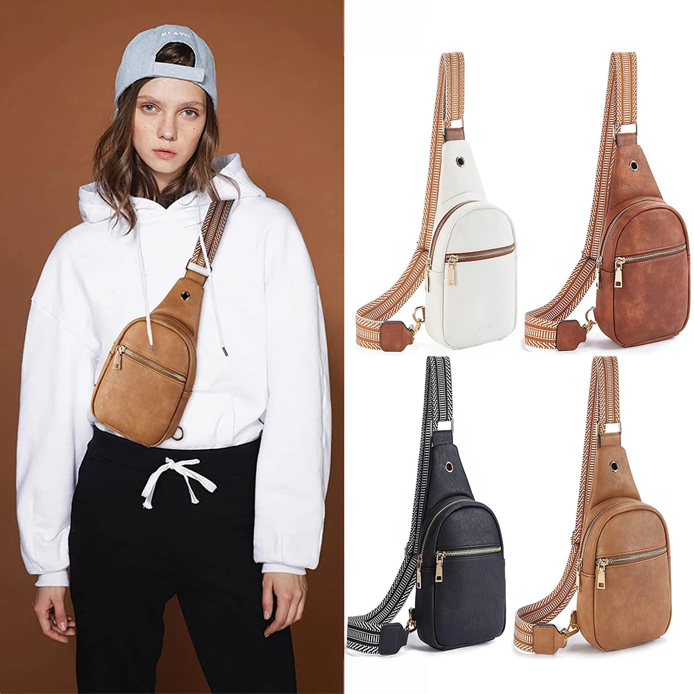 Top Trends: Women's Single Shoulder Bags New Solid Color PU Leather Cross Body Wide Strap Top-Handle Fashion Design Casual Crossbody Bag Shoppable Styles