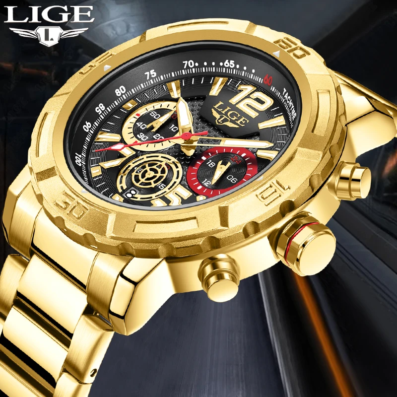 Top Trends: LIGE Watches For Men Top Brand Luxury Men Watch Fashion Business Waterproof Sports Quartz Chronograph Wristwatch Montre Homme Shoppable Styles