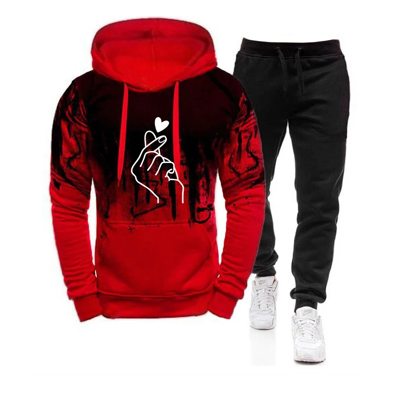 Top Trends: Brand Winter Hoodie Sets Men&#039;s Tracksuit Sportswear Mens Sweatshirt+ Sweatpant 2 Pieces Suit Fashion Streetwear Pullover Clothes Shoppable Styles