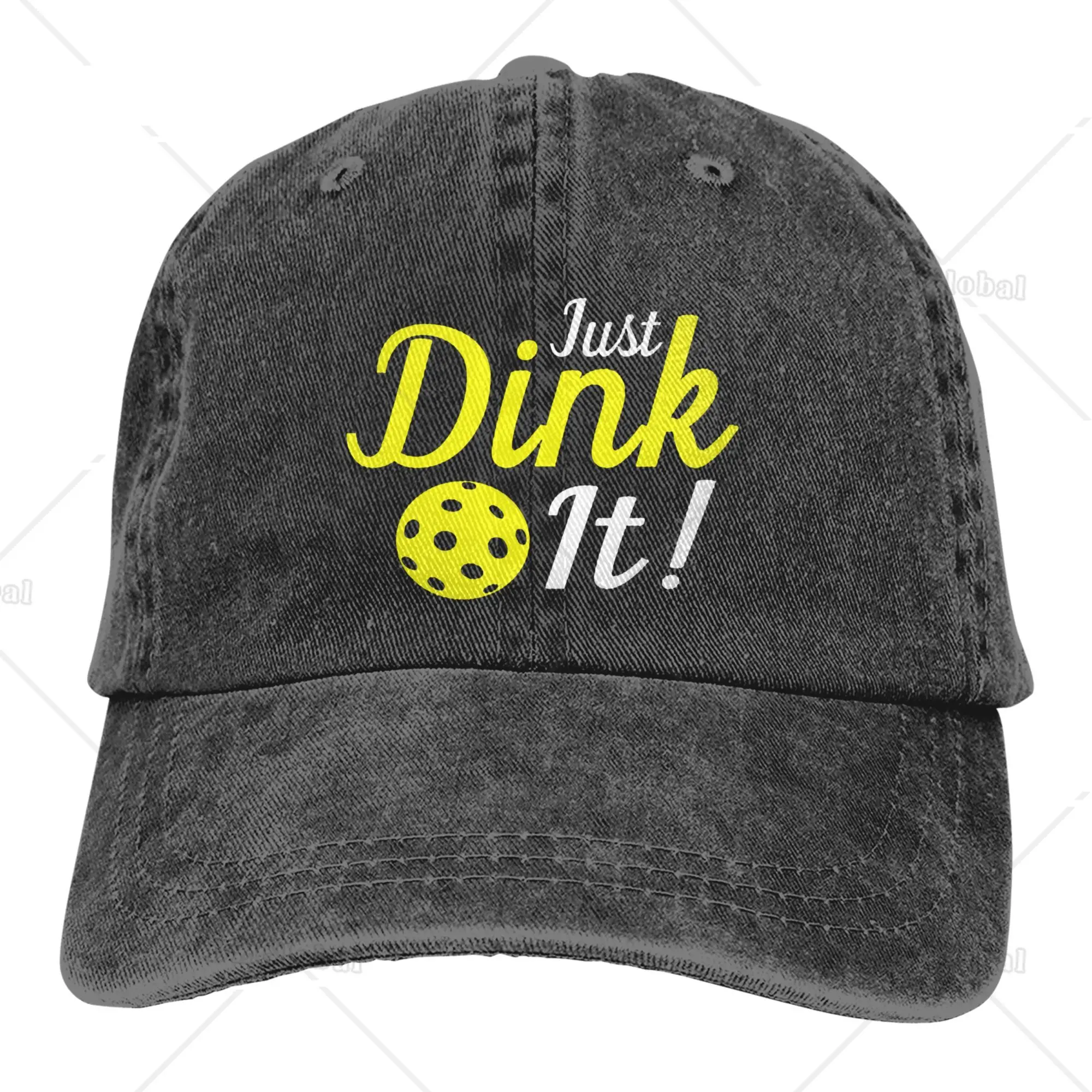 Top Trends: Pickleball Just Dink It Print Baseball Cap For Men Women Adjustable Pickle Ball Hat Unisex Casual Denim Cap Shoppable Styles